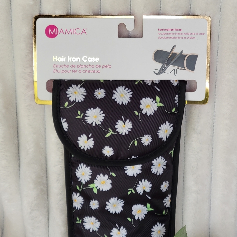Hot Hair Iron travel case black with Daisies- Miamica - Picture 3 of 6